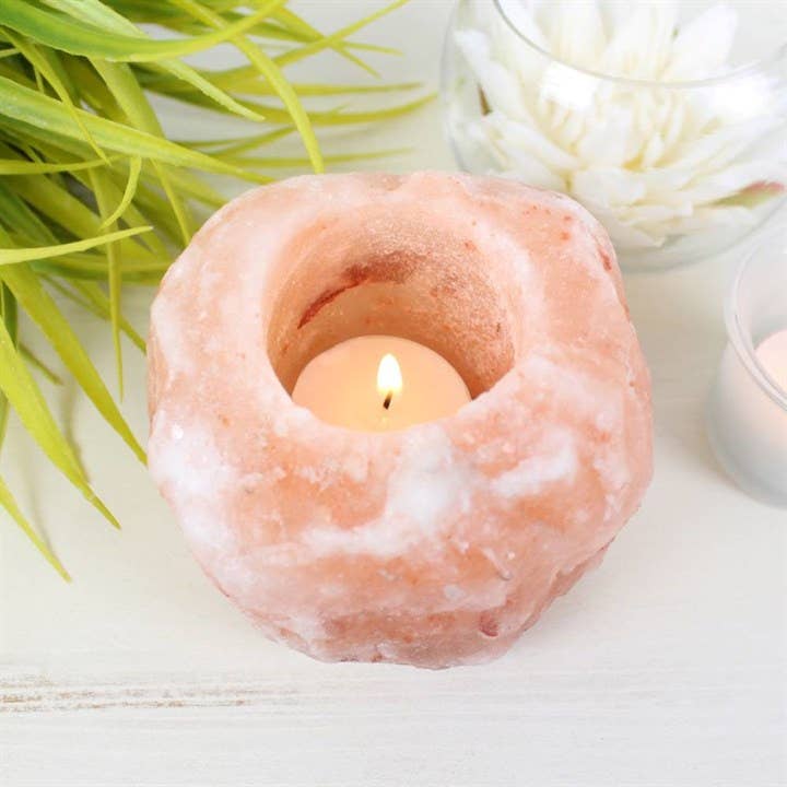 SD Pink Himalayan Salt Candle Holder