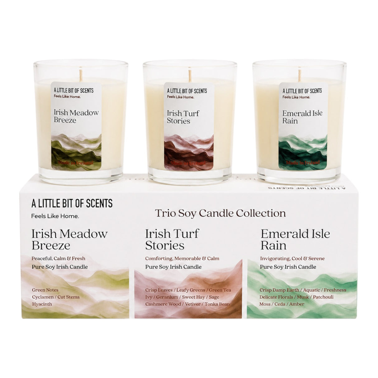 A Little Bit Of Scents Emerald Isle Trio Candle Set