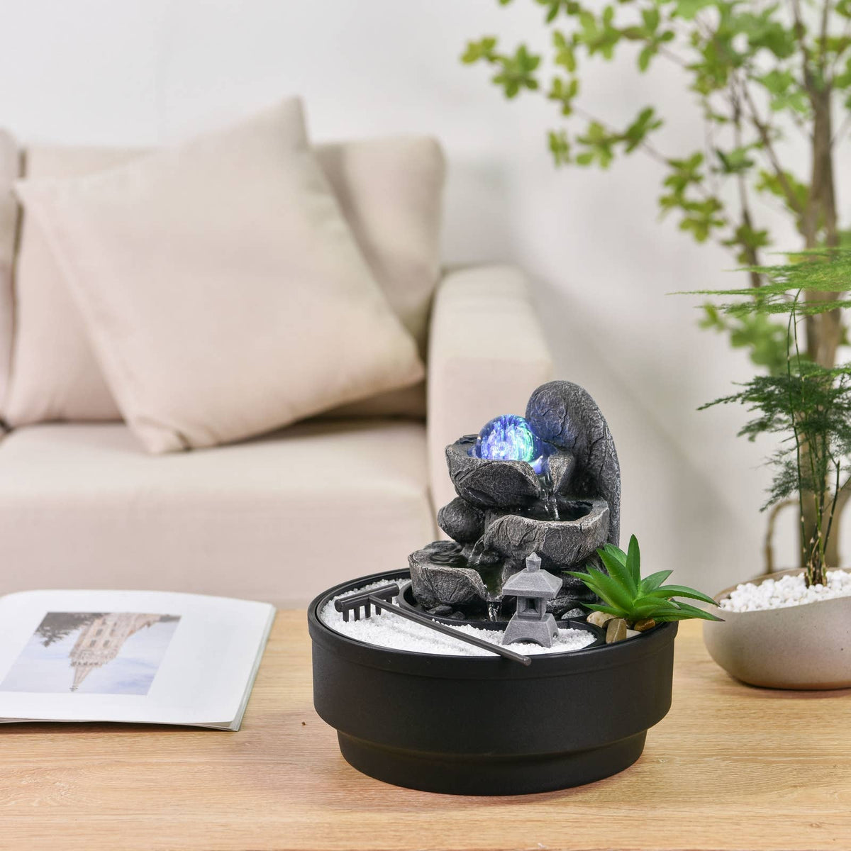 Zen Aroma Zen Garden & Bogota Indoor Fountain
