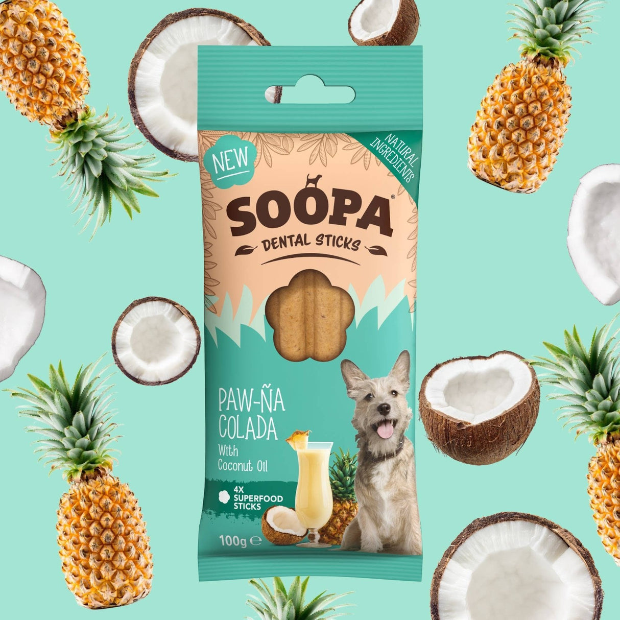 Soopa Europe Paw-Na Colada Dog Dental Sticks
