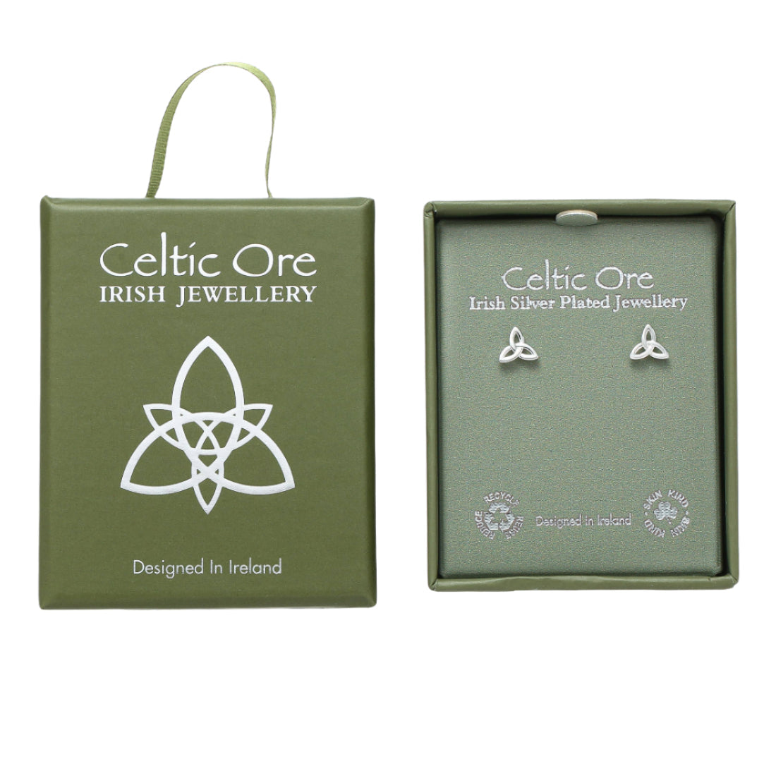 Celtic Ore Plain Trinity Earrings