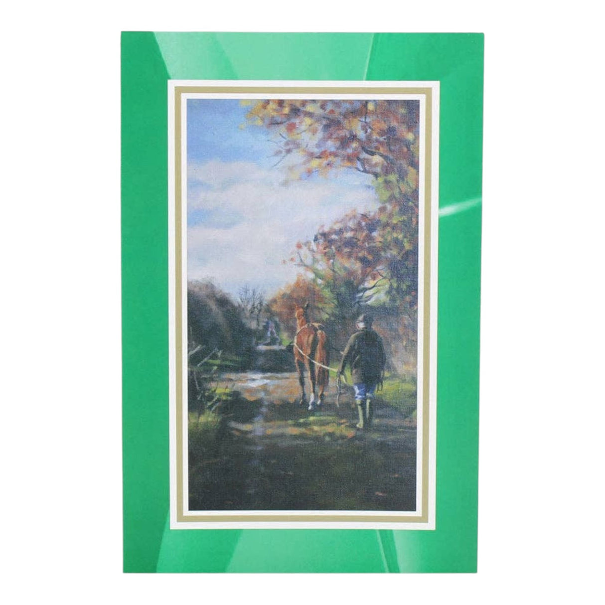 Grays 1922 Racing Greeting Card Countryside Blank Equestrian Horse Themed