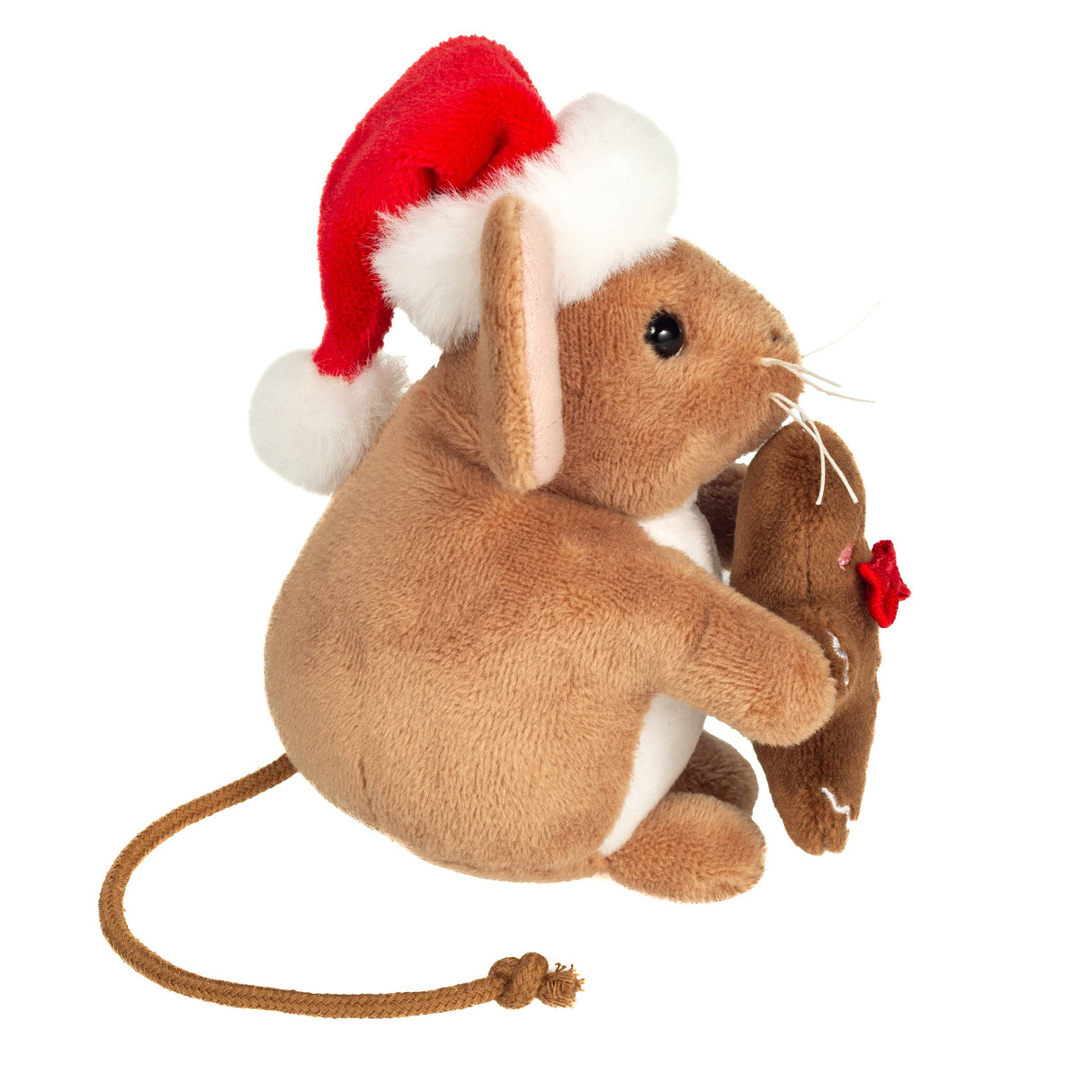 Teddy Hermann Christmas Mouse with Gingerbread Man 11cm