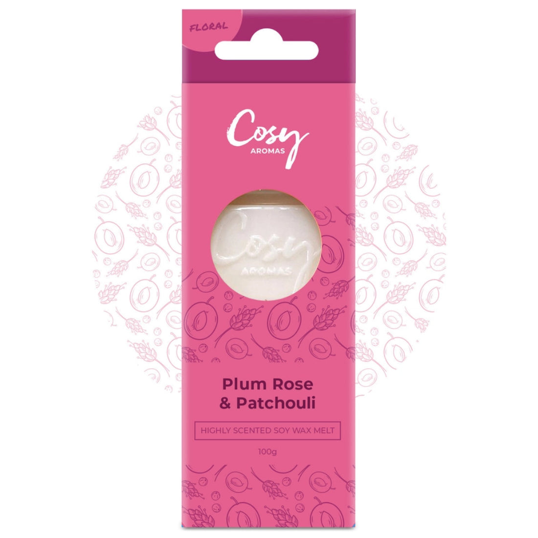 Cosy Aromas Plum Rose & Patchouli Wax Melt