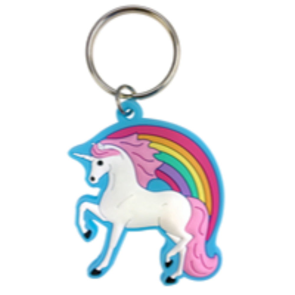 Rubber Unicorn Keyring