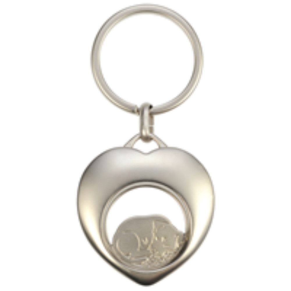 Heart Trolley Coin Keyring