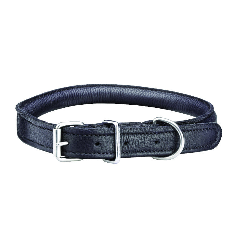 Masta Rolled Leather Dog Collar