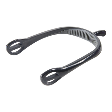 Connemara Country Waldhausen Gentle Contact black plastic horse riding spurs with anti-slip grip and rounded neck