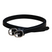 Connemara Country black stitched leather spur straps with oval stainless steel buckles for equestrian use
