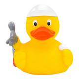 Connemara Country ROEMER WELLNESS Georg golfer rubber duck wearing a white cap, holding a golf ball and bag