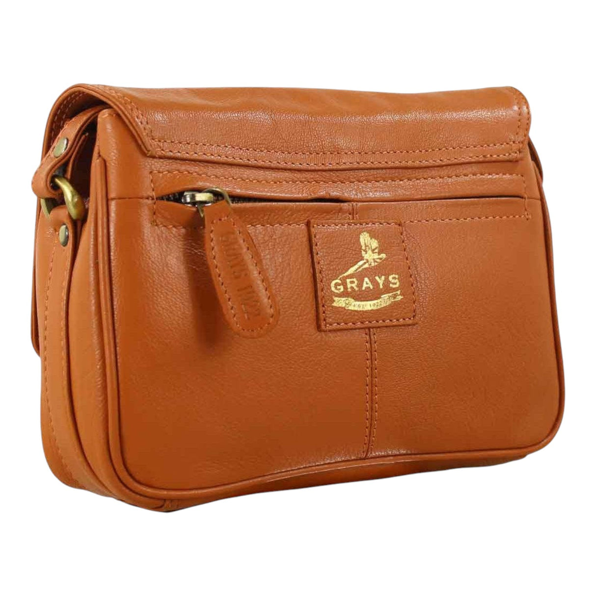 Grays 1922 Isla Shoulder Bag with Snaffle - Tan Leather