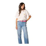 Billy Belt Women's Solid Elastic Braided Belt Pink