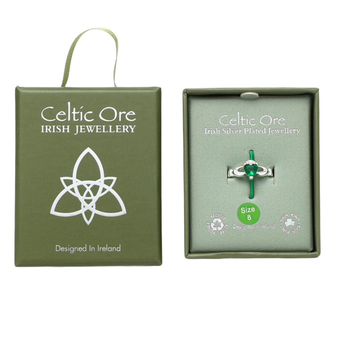 Celtic Ore Claddagh with Stone Ring