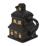 SD Black Haunted House Lidded Mug