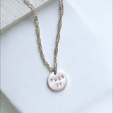 Rudies and Co Engraved Mini Disc Necklace