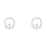 Gra Collection Plain Claddagh Earrings