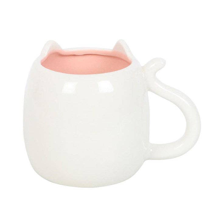 Something Different White Cat Shaped Mug