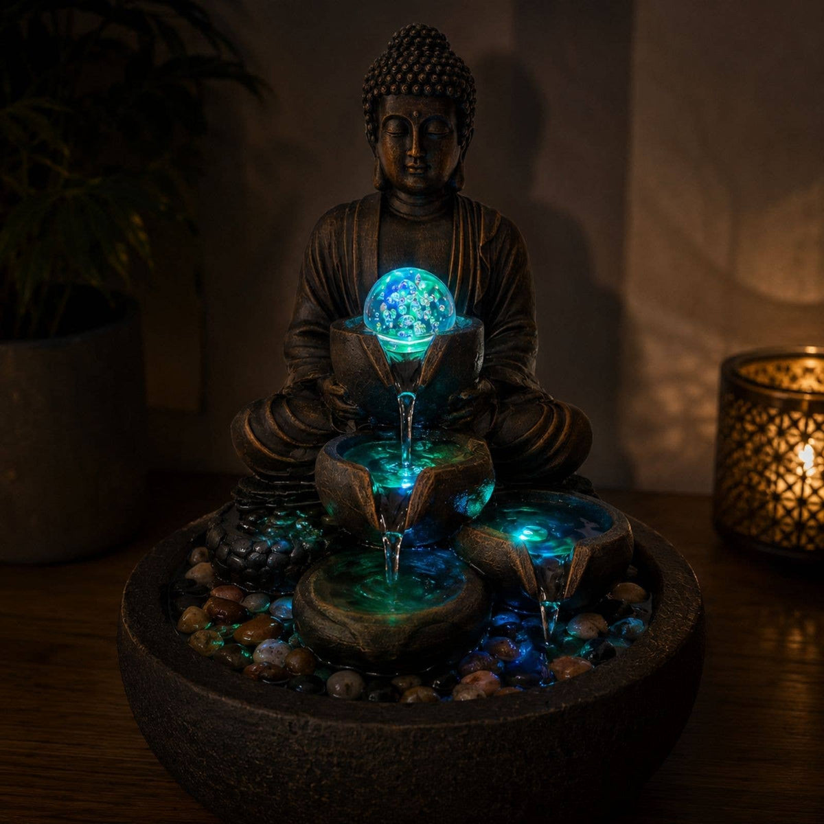 Zen Aroma Shanti Buddha Indoor Fountain