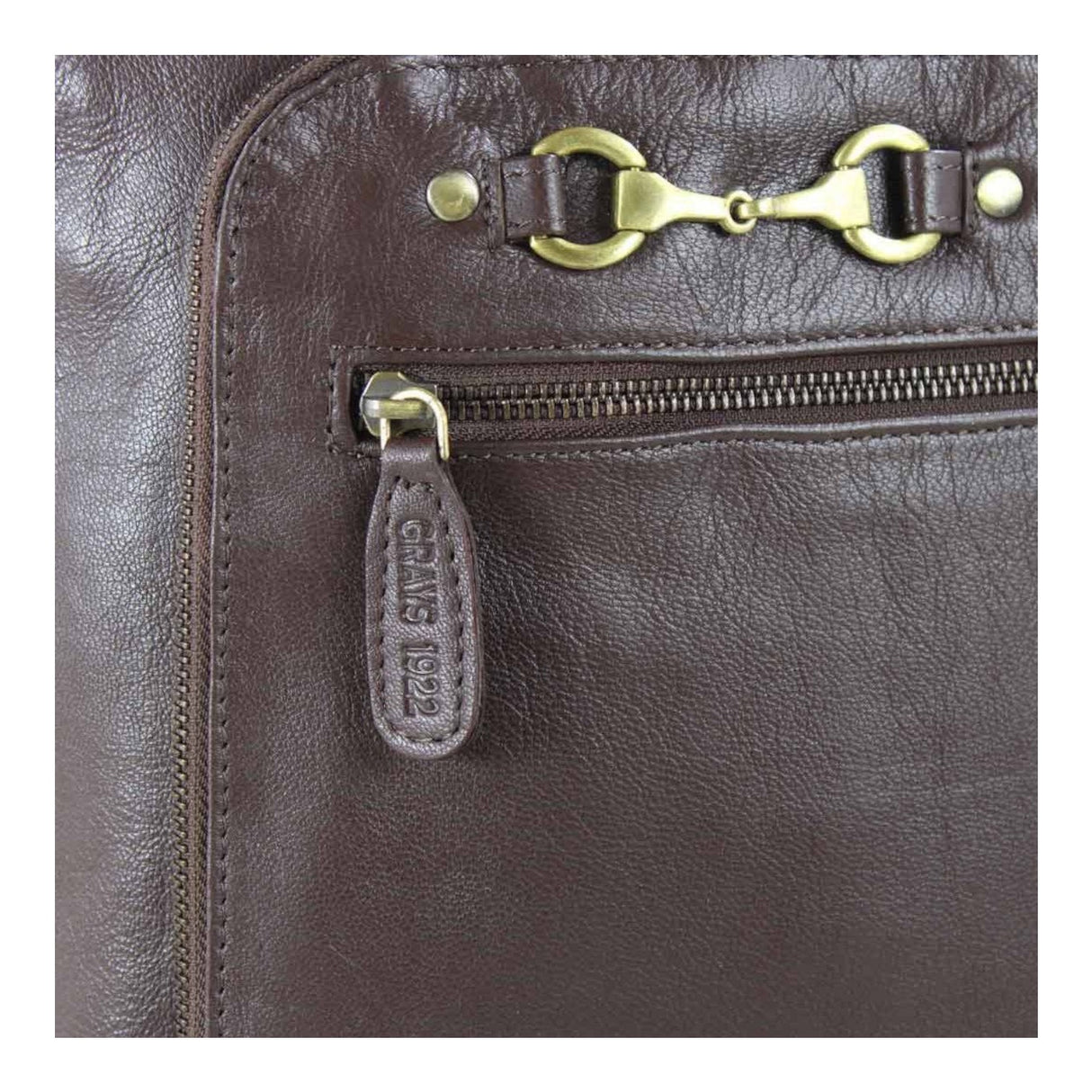 Grays 1922 Edith Rucksack with Snaffle - Brown Leather