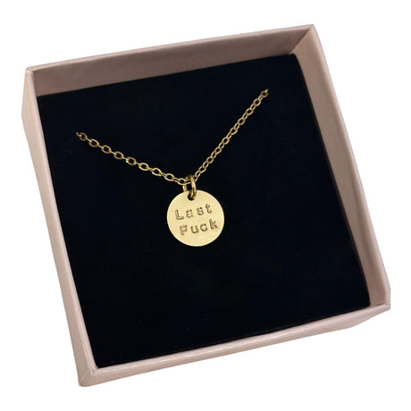 Rudies and Co Engraved Mini Disc Necklace