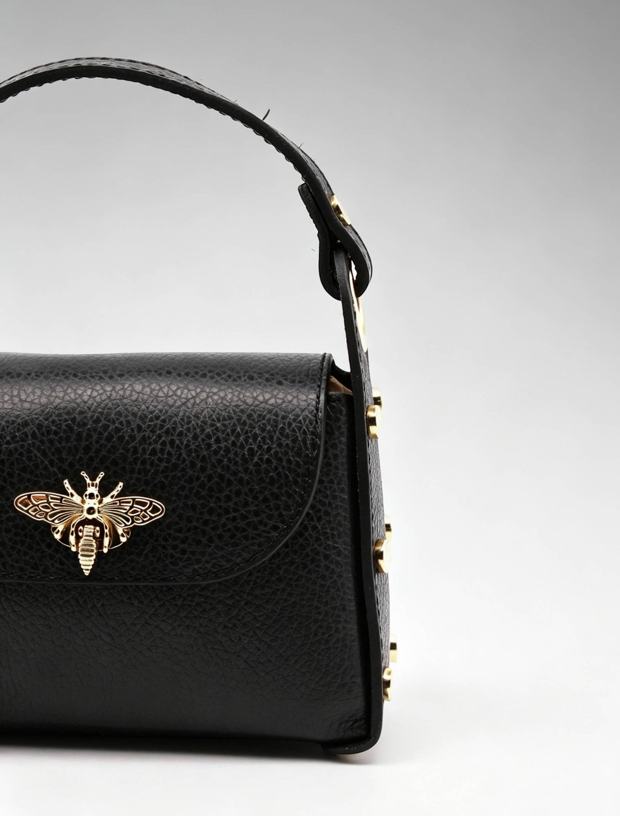 Nanabags Bee Happy Mini Leather Crossbody Bag
