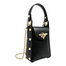 Nanabags Vertical Leather Mini Bag with Bee Detail