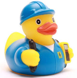 Duckshop Blue Electrician Rubber Duck