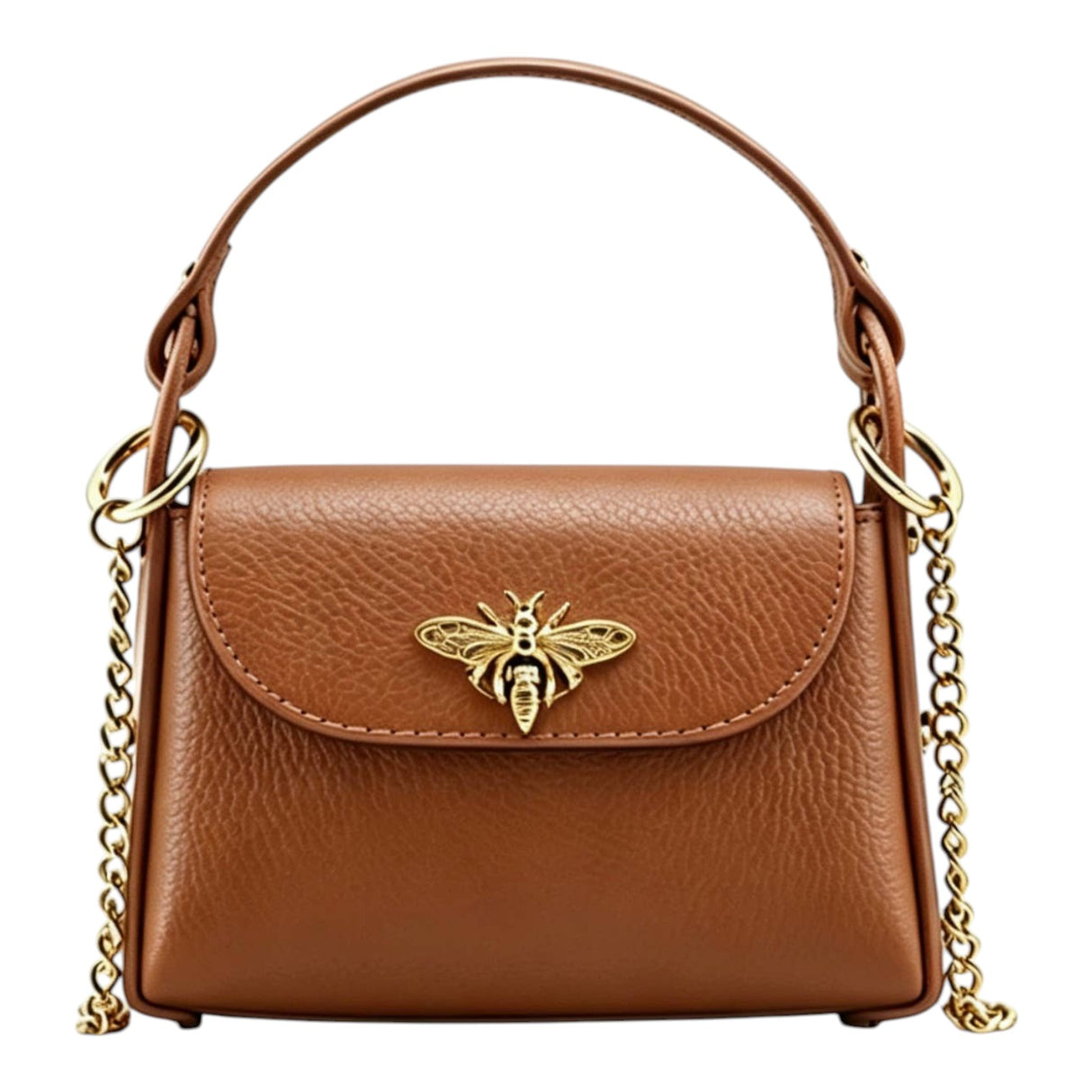 Nanabags Bee Happy Mini Leather Crossbody Bag