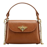 Nanabags Bee Happy Mini Leather Crossbody Bag
