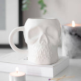 SD White Gothic Skull Mug