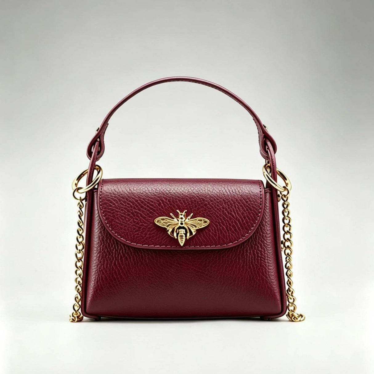 Nanabags Bee Happy Mini Leather Crossbody Bag