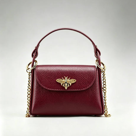 Nanabags Bee Happy Mini Leather Crossbody Bag