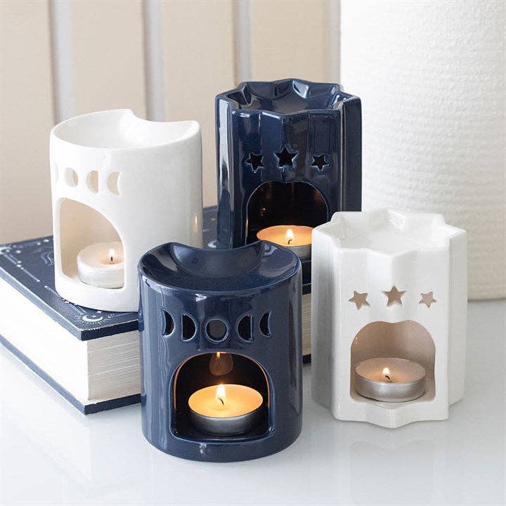 Something Different Blue Crescent Moon Oil Burner