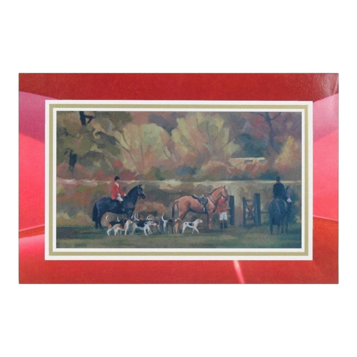 Grays 1922 Hunting Card Gate Blank Equestrian Horse Themed