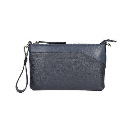 RB Italy Full Grain Leather Crossbody Bag - Navy