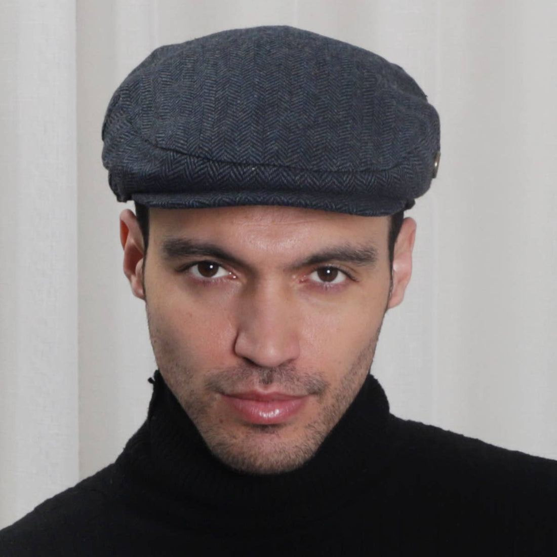 Boru Tweed Tweed Cap Blue Herringbone