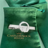 CastleKnock Designs Claddagh Ring Cufflinks Tie Clip Pin Set - Silver