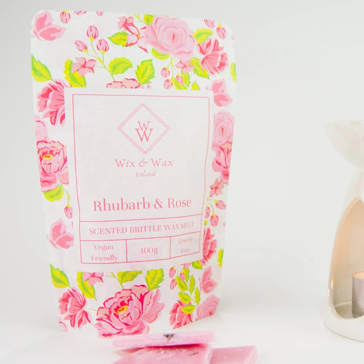 Wix & Wax Rhubarb & Rose Brittle Wax Melt