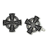 CastleKnock Designs Cross Cufflinks Tie Clip Pin Set