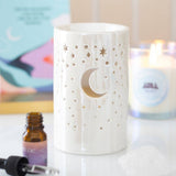 Something Different Iridescent White Moon Pillar Oil Burner