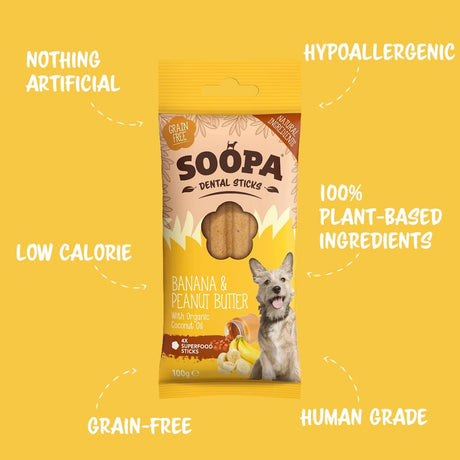 Banana & Peanut Butter Dog Dental Sticks