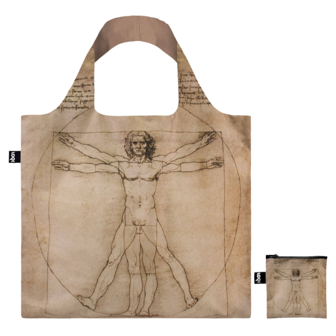 LOQI Vitruvian Man Recycled Bag
