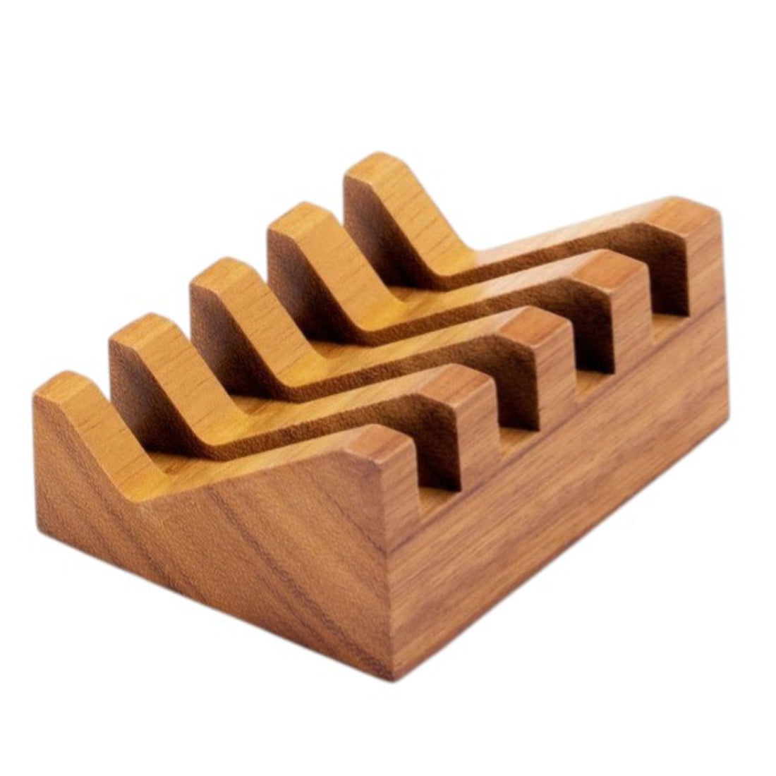 The Black Stuff Diagonal Teak Soap Dish