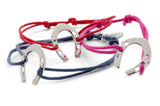 Talisman Silver Horseshoe Cord Bracelet