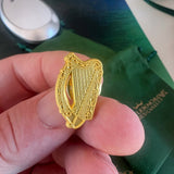 CastleKnock Designs Irish Harp Suit Pin - Gold