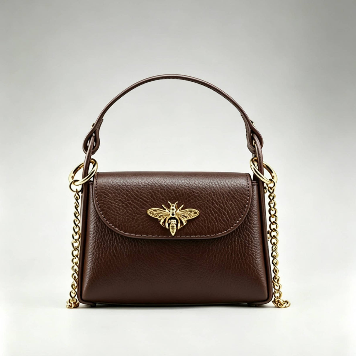 Nanabags Bee Happy Mini Leather Crossbody Bag
