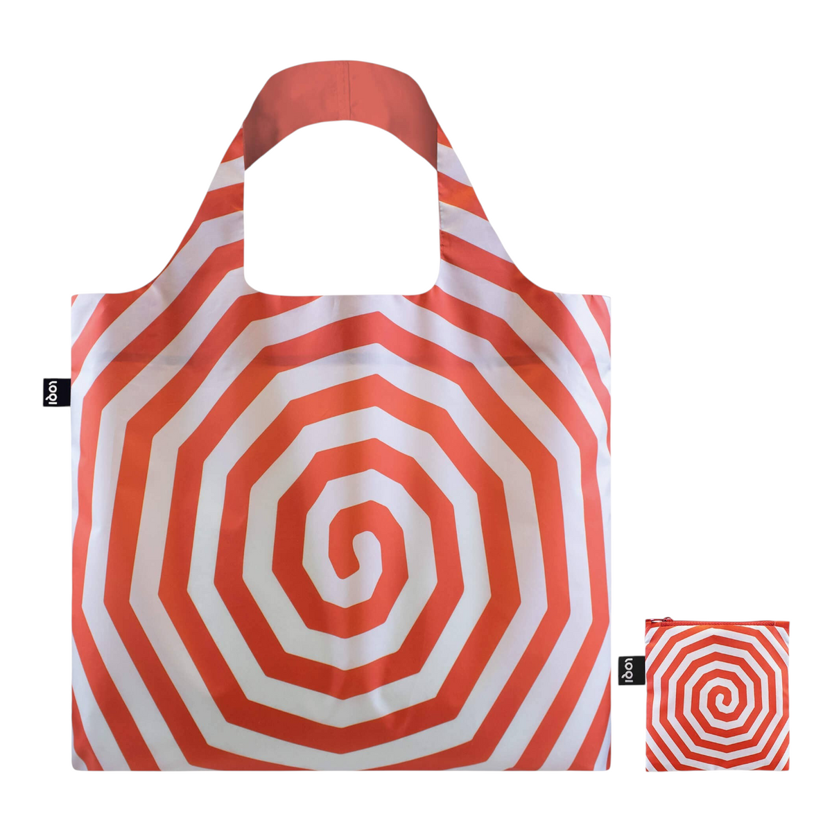 LOQI Spirals Red Recycled Bag