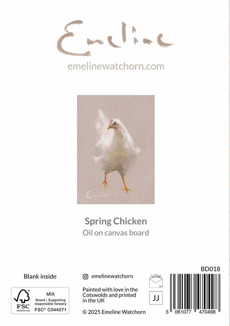 Emeline Watchorn Spring Chicken Greeting Card