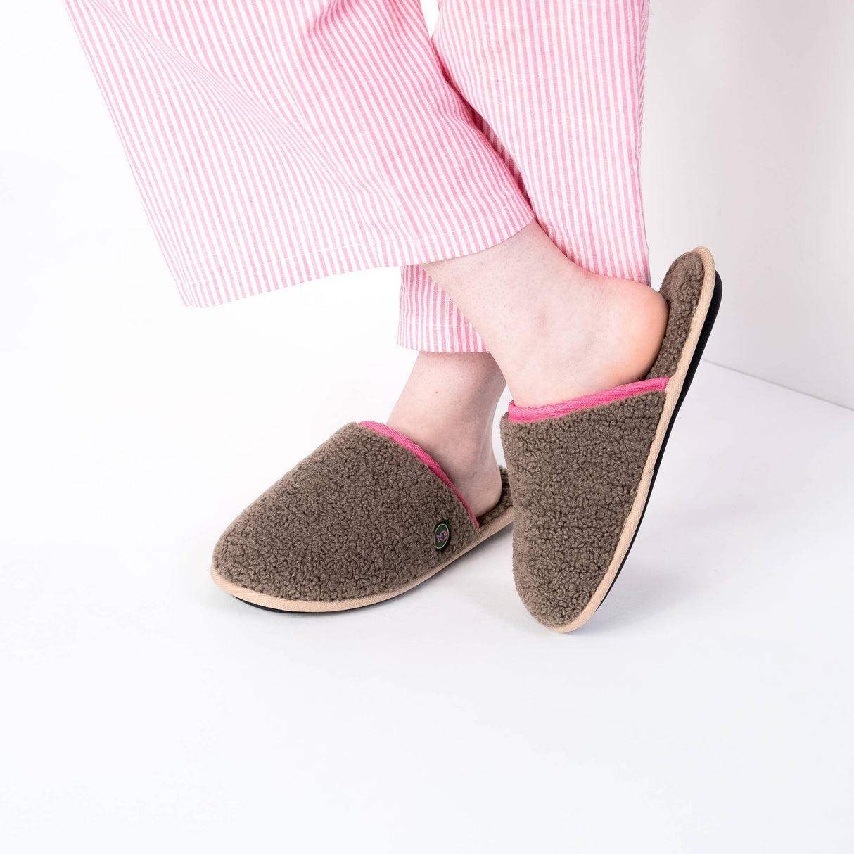 Billy Belt Brown Sherpa Slippers