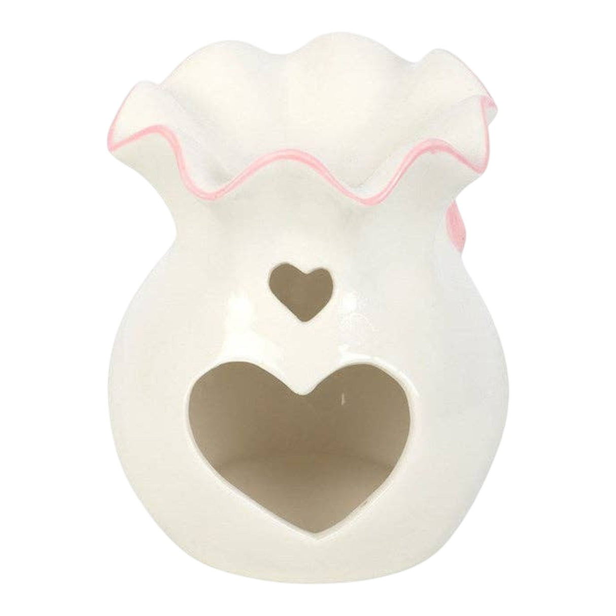 Something Different White and Pink Bow Oil Burner